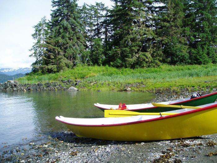 two dories on the beach